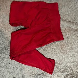 Fabletics red mesh leggings